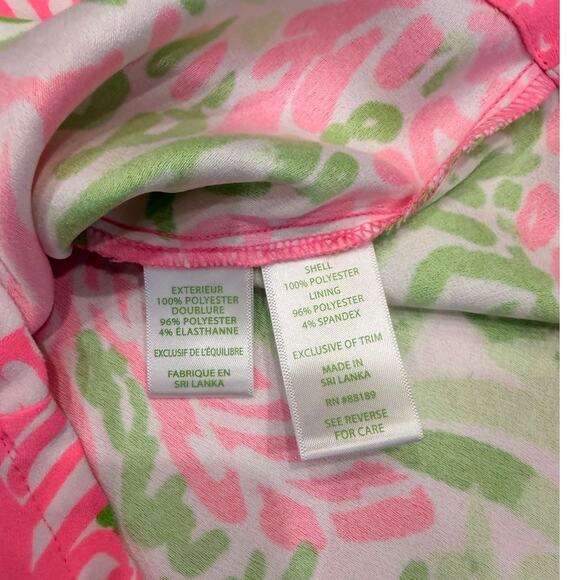 Lilly Pulitzer Donna Romper Dress Pink Sunset Home Slice Size 10 - Picture 9 of 11
